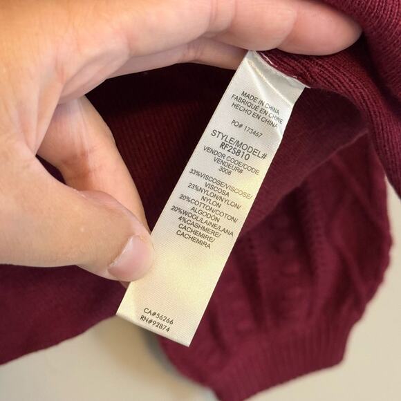 Splendid Collection Cupid Sweater Medium Burgundy - Picture 4 of 5